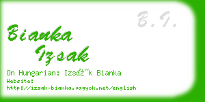 bianka izsak business card